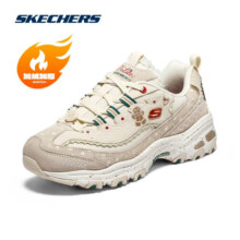 斯凯奇（Skechers）女鞋圣诞款雪饼鞋复古羊羔绒熊猫鞋时尚运动鞋冬季新款加厚老爹鞋 冬季加绒-OFWT乳白色 36