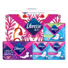 plus会员：薇尔 Libresse 卫生巾日夜组合 V感系列4包34片（买2赠得宝抽纸80抽×8包）*2件