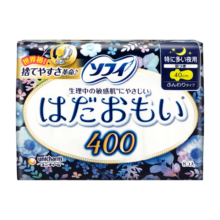 苏菲 Sofy 温柔肌 卫生巾  超薄透气 夜用400mm 8片（日本原装进口)