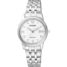 西铁城（CITIZEN）手表女日韩表光动能白盘日显钢带时尚商务送礼物女友EW2310-59A