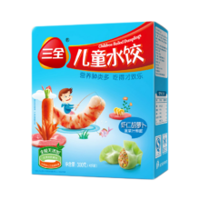 plus：三全 儿童水饺 虾仁胡萝卜口味 42只300g   *4件