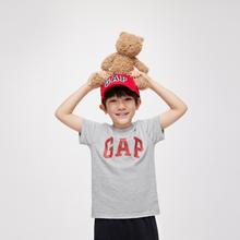 Gap 盖璞 男女童春季新款LOGO撞色纯棉圆领短袖T恤儿童