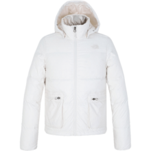 北面（The North Face）鹅绒羽绒服女装秋冬新款运动上衣户外舒适防风羽绒衣保暖休闲外套 5AYKN3N/白色 L