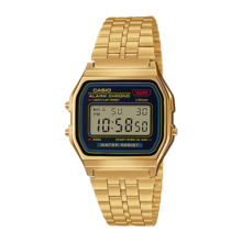 卡西欧（CASIO）小金表 休闲简约时尚女表 情侣石英手表 A159WGEA-1PR