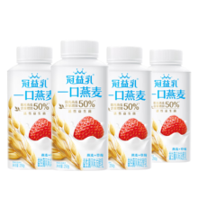 再降价、plus会员:蒙牛 冠益乳低温酸奶 燕麦草莓味 250g*4瓶＊4件