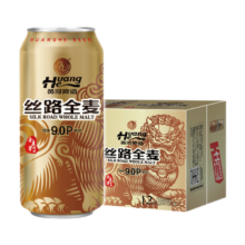 需首购，Plus会员:黄河啤酒丝路 全麦 啤酒500ml*12听 整箱装
