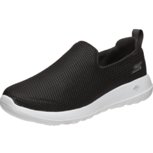 斯凯奇（Skechers）男鞋休闲鞋 一脚蹬舒适透气网面鞋 简约百搭健步鞋54600 黑色/白色/54600-BKW 44.5