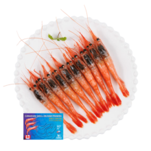 美加佳生冻北极甜虾刺身1kg 加拿大原装进口 规格90/120 解冻即食甜虾