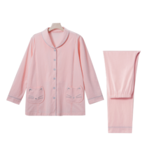 十月结晶月子服【萌趣猫咪】春夏棉产后孕妇睡衣哺乳家居服套装  粉色 M码