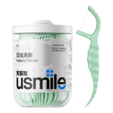 PLUS会员、首单礼金：usmile 笑容加 小海马牙线棒（双线清新）50支*1盒*2件