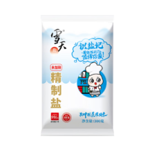 PLUS会员：xuetian 雪天 识盐记未加碘精制盐300g*7包