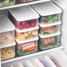 食品级PP5材质！安扣 冰箱收纳盒保鲜盒 650ml*2个13.8元包邮（需领券）