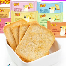 京东百亿补贴：米多奇烤馍片整箱饼干零食大礼包 混合口味 30片装约 300g