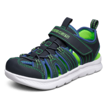 斯凯奇（Skechers）童鞋  2024春季新款魔术贴儿童运动鞋透气跑步鞋休闲鞋男童女童 LVPK/女童 34码