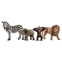 思乐（Schleich S）仿真动物模型小动物玩具 大象狮子玩具动物农场小猫小狗儿童玩具 野生动物盒装42387