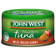 西部约翰（JOHN WEST）印度咖喱金枪鱼罐头 95g/罐  原装进口 方便速食 经典小绿罐