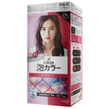 花王（KAO）Prettia泡沫染发膏染发剂 liese莉婕植物泡泡染家用 冷粉色