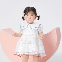 巴拉巴拉 宝宝裙子儿童连衣裙女童夏装精致甜美网纱拼接公主裙