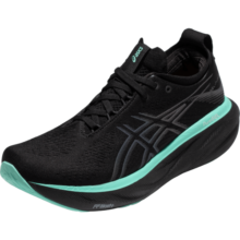 亚瑟士ASICS跑步鞋男鞋缓震运动鞋舒适回弹跑鞋 GEL-NIMBUS 25 【HB】 黑色/灰色(夜跑款) 43.5