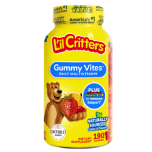 丽贵小熊糖lilcritters美国进口复合维生素叶黄素儿童宝宝补锌营养软糖190粒