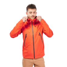 DECATHLON 迪卡侬 MH500春秋登山防风防水冲锋衣 男-丹霞橙