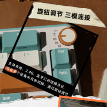 珂芝（KZZI）K68机械键盘无线2.4G蓝牙有线三模67键带旋钮PBT键帽gasket结构RGB灯光长春花版TTC烈焰紫轴