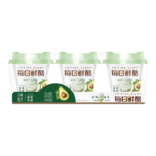 蒙牛（MENGNIU）每日鲜酪 牛油果风味发酵乳 低温酸奶100g*3杯*8件