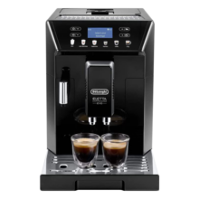 德龙(Delonghi) ECAM46.860.B 幻影雅黑全自动进口咖啡机一键奶咖 触屏意式现磨咖啡机家用黑色