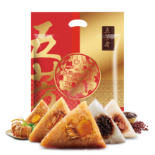 PLUS会员、百亿补贴：五芳斋 速冻粽子团圆礼袋 5味10只 1000g