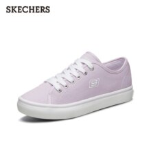 斯凯奇（Skechers）女鞋夏季简约小白鞋休闲青春学院风百搭橡胶帆布鞋66666131 薰衣草色/LAV 36.5