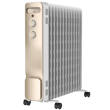 美的（Midea）取暖器 电热油汀 立式电暖器 电暖气片 暖风机家用 13片2200W功率大面积加湿烘衣全屋升温烤火炉 【旋钮调温2200W 油汀式 超级单品】