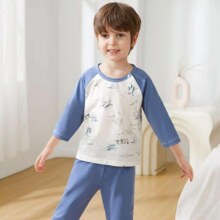 plus：欧孕 儿童睡衣套装宝宝纯棉空调家居服