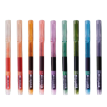 （snowhite）白雪  T16M盐系莫兰迪色系直液式走珠笔速干0.5mm彩 9支 每色1支 *2件