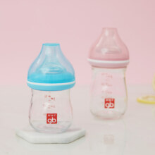 好孩子（gb）婴儿玻璃奶瓶 宽口径玻璃奶瓶 拥抱系列 180ml 粉色