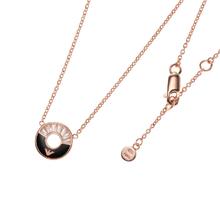 EMPORIO ARMANI Armani阿玛尼幸运摩天轮 黑白撞色甜甜圈项链女锁骨链
