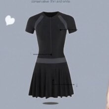 PLUS会员：定格时光DINGOR TIME 女连体裙式 一体拼接无钢托聚拢拼色泳衣