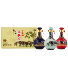 牛栏山酒厂直供 53度50ml珍品三十生肖小酒 清香型二锅头白酒收藏摆玩 53%vol 50mL 3瓶 2021 牛年 小酒版