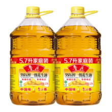 鲁花 5S压榨一级花生油5.7L*2  花生油 5S压榨