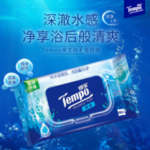 得宝（TEMPO）湿厕纸 纯水 80片