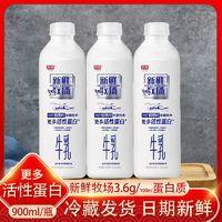 Bright 光明 新鲜牧场900ml*2瓶低温牛乳活性蛋白儿童孕妇营养早餐牛奶