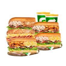 SUBWAY 赛百味 轻盈搭子双人餐（2份三明治+2份饮料）