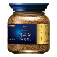 PLUS会员：AGF 咖啡店速溶冻干美式黑咖啡 日本原装进口 蓝金罐80g/瓶*3件