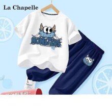 京东百亿补贴：LA CHAPELLE MINI 拉夏贝尔 男童 短袖纯棉t恤套装