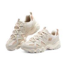 斯凯奇（Skechers）怪兽甜心熊猫鞋男女厚底休闲运动鞋896152/894155 自然色/NAT 38