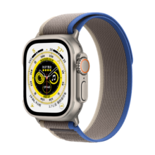 Apple/苹果 Watch Ultra 智能手表GPS+蜂窝款 49毫米钛金属表壳蓝配灰色野径回环式表带M/L MQFF3CH/A