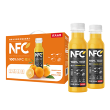 农夫山泉NFC果汁橙汁饮料 100%鲜果冷压榨橙子汁 橙汁300ml*10瓶 礼盒