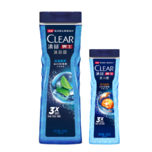 京东百亿补贴，plus会员:清扬（CLEAR）男士平衡控油沐浴露组套 冰凉酷爽400g+活力运动180g长效清爽 C罗