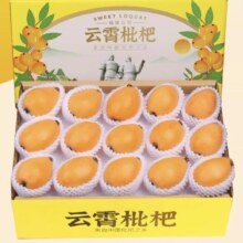Plus会员:梓颐 云霄甜枇杷  5斤 高端礼盒装 砖石级果王-单果约50-80g