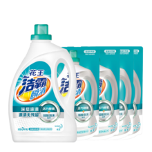 洁霸（ATTACK）瞬清无磷原香洗衣液 18斤箱装(3kg+1.5kg*4) 家庭装实惠装 无残留