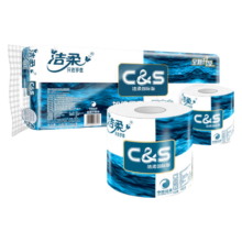plus会员:洁柔（C&S）蓝面子有芯卷筒纸 4层140g＊10卷